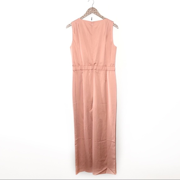 J. Crew Pink Satin Gloucester Back Crepe Jumpsuit - Picture 6 of 8